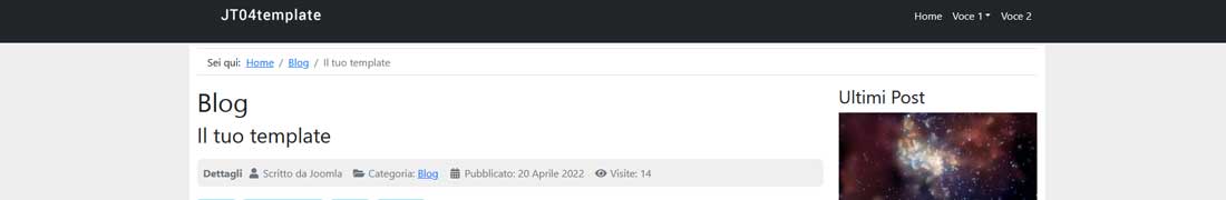 breadcrumb senza personalizzazioni Joomla!
