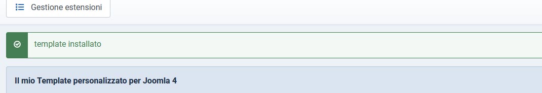 template joomla installato